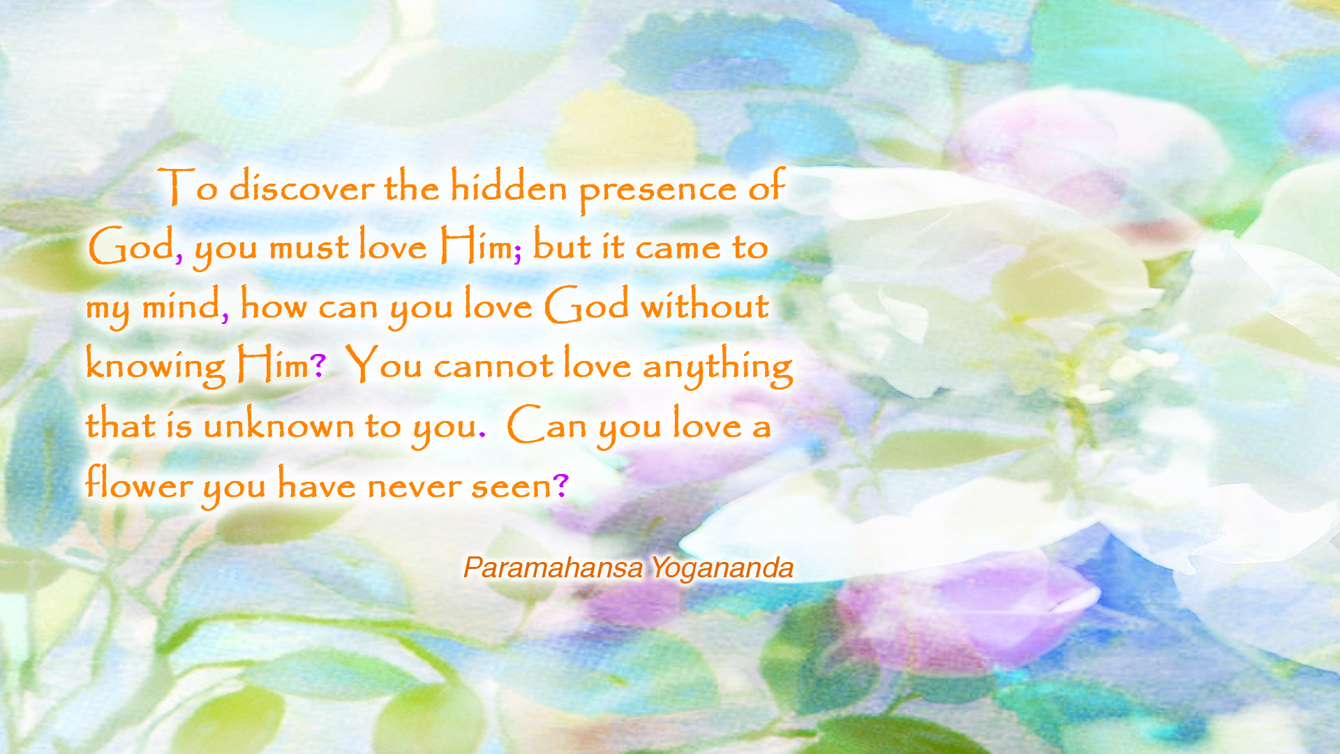 Yogananda knowing God wallpaper